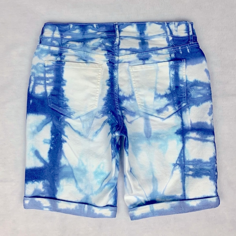 Custom Shibori Dye Jean Shorts